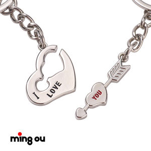 Regalos Promocionales de Recuerdo, Llaveros para Parejas, Regalo de San Valentín, Imán de Sublimación, Llavero Circular de Doble Cara con la Frase I LOVE YOU - Product Image 4