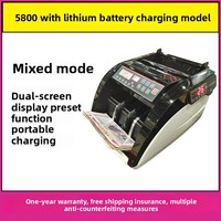 Détecteur multi-devises commercial 5800 USD Compteur d'argent de batterie au lithium Compteurs de factures malaisiennes spéciales en euros