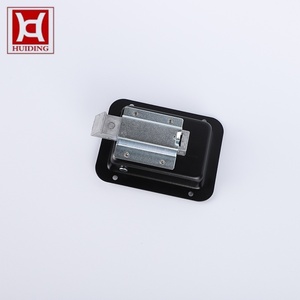 Heavy Duty Tool Box Lock Recessed Handle Black Flush Paddle Latch with 4 Mounting Holes for Truck Trailer RV Cabinet 121*92mm - Product Image 4