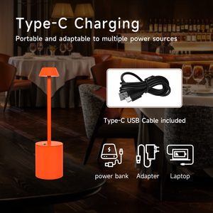 USB có thể sạc lại <span class=keywords><strong>LED</strong></span> bảng ánh sáng hiện đại đèn cảm ứng cho trong nhà & Ngoài trời Cone Shade phòng ngủ nhà không dây nhà hàng quán bar - Product Image 4