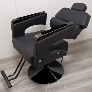 Reclinable Barber <b>Chair</b> <b>for</b> <b>Sale</b> Cheap Hair Salon Pink Beauty Salon Furniture Modern Living Room Black and Gold Salon Furniture - Product Image 2