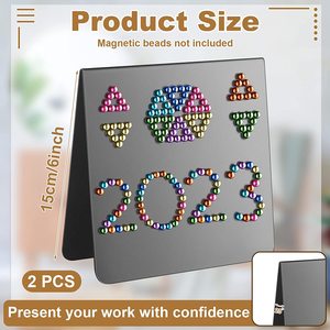 Supporto Magnetico per Lavagna da Scrivania, Espositore Magnetico a Sfera, Lavagna Magnetica in Metallo Nero da Scrivania - Product Image 3