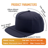 Casquettes Snapback Heycap US en gros, couleur unie, broderie 3D personnalisable, casquettes de camionneur vierges, casquettes de baseball hip-hop à visière plate