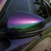 Film Bungkus Mobil TPU Warna Hijau Ungu Chameleon Logo Kustom Grosir, PPF Anti Gores untuk Mobil