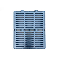 Grille de drainage rectangulaire en fonte nodulaire robuste pour le drainage des eaux des autoroutes