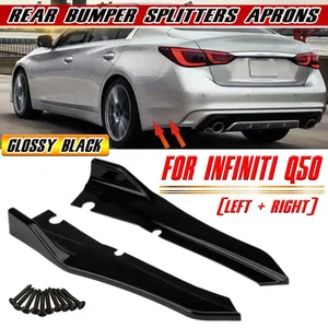 2PCS Q50 Kit de protection de pare-chocs arrière pour Infiniti Q50 : diffuseur, protection anti-éclaboussures et garniture de coin latéral - Product Image 1