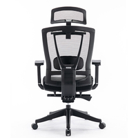 Chaise de bureau ergonomique de direction pivotante inclinable de haute qualité avec accoudoirs 4D, dossier en maille et appui-tête