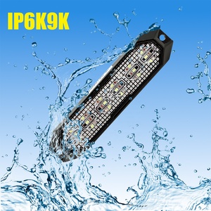 6 LED haute luminosité, 12-24V CC, feux d'avertissement d'urgence automobile, projecteur stroboscopique fin à montage en surface pour grille. - Product Image 3