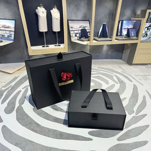 Hot Custom Logo Large Black Drawer Sliding Rigid <b>Cardboard</b> Recycled Materials Luxury Clothing Paper <b>Box</b> Sponge Matt Lamination - Product Image 3