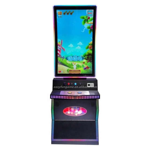 Hot Selling 43 Inch Curved Skill Game Machine Metal Cabinet Arcade Fusion Video Game Cabinet with Colorful LED Light