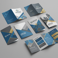 Impression de brochures pliées en trois sur papier artistique personnalisé, format A4 A5, dépliant plié, catalogue couleur