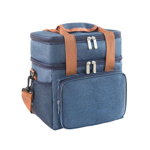 Heopono çift katlı yalıtımlı termal gıda 2 bölmeler kullanımlık Fitness su geçirmez piknik soğutucu öğle yemeği çantası yetişkinler için - Product Image 3