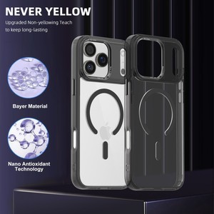 Senyork colorful magnetic charging transparent mobile phone case clear back cover for iPhone 12 13 14 15 16 pro max 17E Factory - Product Image 2
