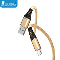 Câble USB Type-C à charge rapide, 1m, en nylon tressé, gaine en PVC, cordon de charge durable pour iPhone et téléphone – Ventes Flash