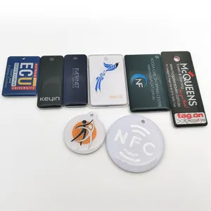 Porte-clés RFID personnalisé, en époxy, étanche, sans contact, 13.56MHz, NFC, avec puce F08 4K