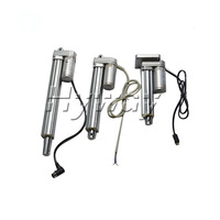 Aktuator Linear 100mm Stroke yang Dapat Disesuaikan, Motor DC Brushed 12V/24V, Beban Maksimum 1200N, Umpan Balik Potensiometer untuk Peralatan Rumah Tangga dan Kapal