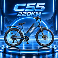 Vélo cargo Chamrider à frein à disque hydraulique, longue autonomie, 48V 55Ah, pneus larges 26x3.0, couple élevé 80Nm, cadre bas, modèle C 55