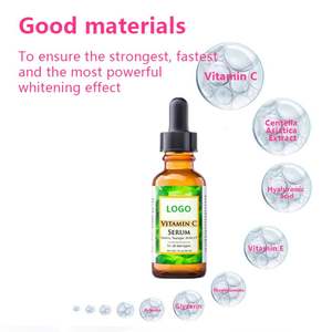 Sérum Facial Clareador de Manchas Escuras com Vitamina C + E Orgânica para Pele Radiante, Fornecido por Cosméticos - Product Image 4