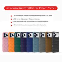 Coque de téléphone en TPU antichoc à motif tissé pour iPhone 17 Pro Max Luxury Funda Cover pour iPhone 16 XR X 7 8 11 15 Plus