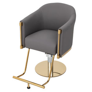 Grey Adjustable Swivel Modern Stainless Steels Fashionable Haircut Salon <b>Chair</b> Hair Salon Barber <b>Chairs</b> - Product Image 1