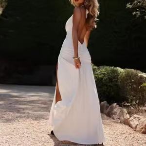 ชุดเดรสแฟชั่นฤดูร้อนปี 2025 แบบ OEM สั่งทำได้ ดีไซน์เซ็กซี่หรูหรา คอวีลึก ระบายอากาศได้ดี สำหรับผู้หญิง - Product Image 3