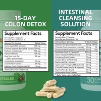 Solution de détoxification et de nettoyage intestinal en 15 jours OEM/ODM, capsules pour la santé digestive des adultes, favorise la santé globale et booste l'énergie