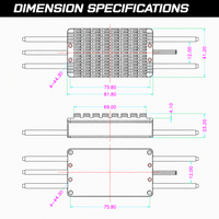 Contrôleur de vitesse de moteur sans balais BLDC de qualité industrielle ESC U120 V2 5-14S LiPo 120A Max, puissance de sortie 1,1-6,2 kW, protection IP67
