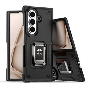 Étui de protection robuste pour Samsung Galaxy <span class=keywords><strong>Z</strong></span> <span class=keywords><strong>Fold</strong></span> 8 Ultra 7 6 5, <span class=keywords><strong>coque</strong></span> antichoc avec anneau métallique et support magnétique - Product Image 2
