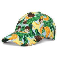 Groothandel Overall Print Tropisch Fruit Bananenpatroon Baseballpet Vrouwen Mode Ademende Boodschappenpet Mannen Sport Zonnehoeden