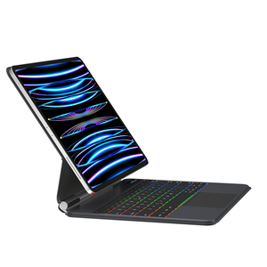 คีย์บอร์ดแม่เหล็กสำหรับ <span class=keywords><strong>iPad</strong></span> รุ่น Air 4/5th 10.9นิ้วพร้อมแทร็คแพดแบบมัลติทัชหน้า<span class=keywords><strong>จอ</strong></span>แสดงสถานะ-แป้นพิมพ์เค้าโครงภาษาสเปน - Product Image 1