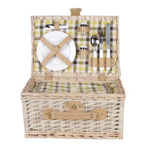 6 Person Folding Drink Holder Insulated Wholesale Picnic Wicker Basket For Cloth - Product Image 6