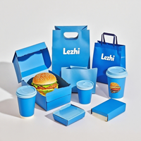 Caja de papel desechable para llevar patatas fritas, embalaje de alimentos, alitas de pollo personalizadas, cajas para hamburguesas, contenedor de caja de comida rápida para llevar