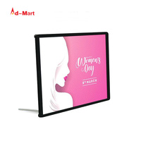 Cadre à encliquetage LED en aluminium ultra fin A1 A2 A3 A4 Panneau lumineux LED Affichage photo Boîtes lumineuses publicitaires