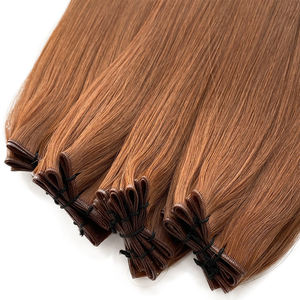 Estensioni di <span class=keywords><strong>Capelli</strong></span> Umani Europei Remy 100% Super Double Drawn 2025, <span class=keywords><strong>Colore</strong></span> <span class=keywords><strong>Rosso</strong></span> Rame Sottile Invisibile, Trama Genius - Product Image 1