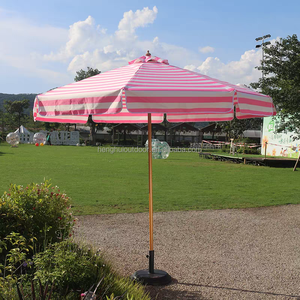 Индивидуальный логотип розовая полоса с бахромой пляжный зонт уличная мебель регулируемый алюминиевый зонт для кафе садовые Солнцезащитные Зонтики - Product Image 4