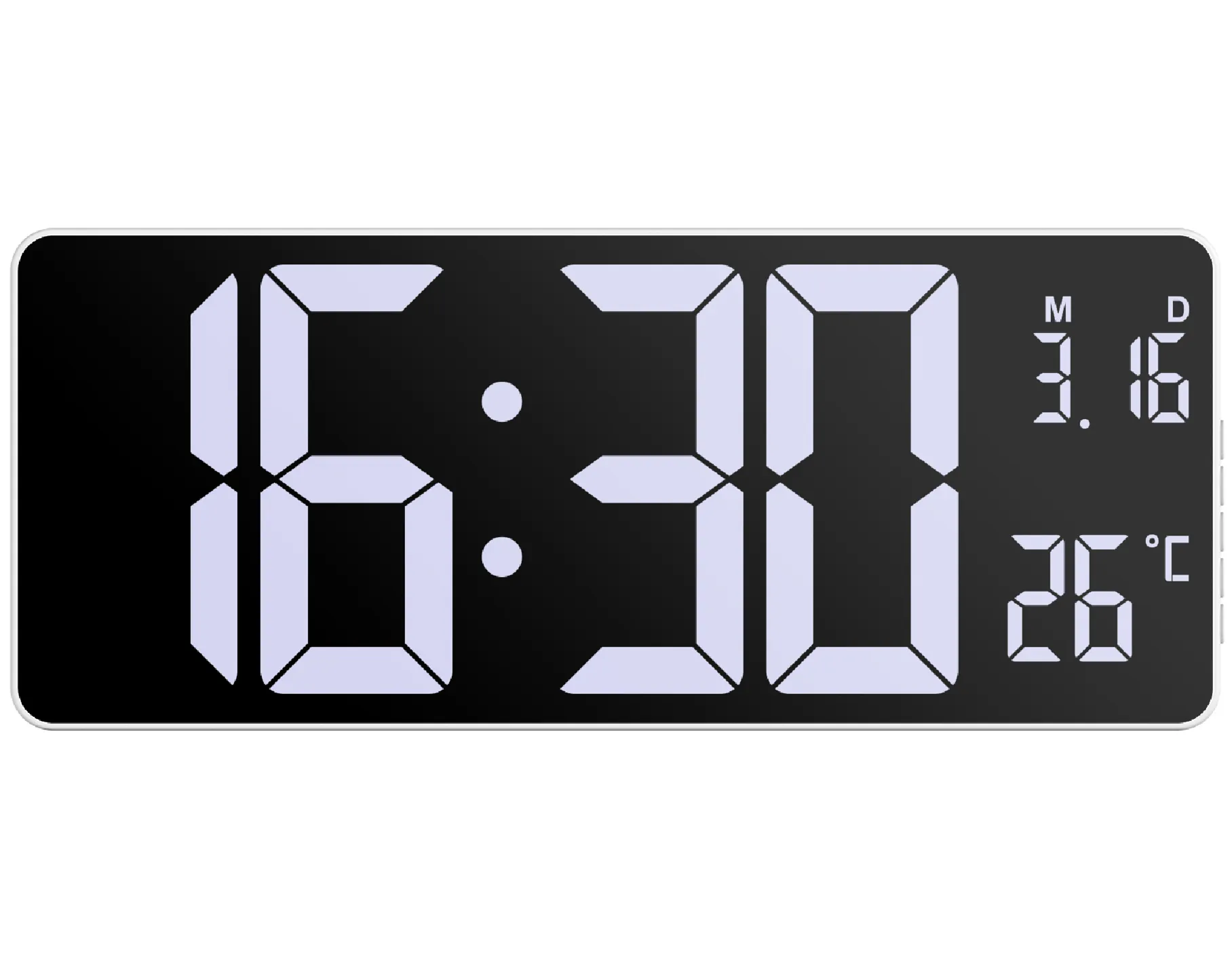 Digital Wall Clock LCD Square Modern Radio Customizable High Quality Big LED Digital Cheaper Plastic Smart Electronic Calendar