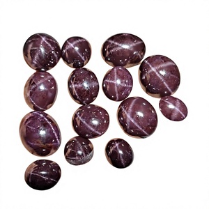 FAIJAN GEMS Pierre précieuse naturelle en vrac, Grenat étoilé, Qualité AAAA, Certifié IGI, Rose, Taillé à la machine par technologie de pointe, 100% Cabochon M-84 - Product Image 1