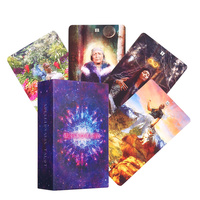Cartas de Oráculo con Impresión Personalizada, Papel Negro con Lámina, con Caja y Guía