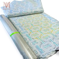 Nouveau tissu en dentelle brodée à double couche en maille transparente avec des paillettes florales pour robe de bal, jupe, garniture pour femmes