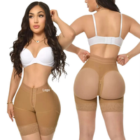 Taille haute Booty Shorts Fajase Pare Mujer Tummy Tuck Butt Lifter Faha Shorts Hourglass Girdle Body Shaper avec fermeture éclair entrejambe