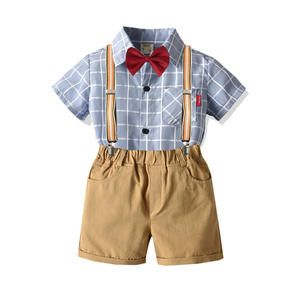 ชุดเสื้อแขนสั้นและกางเกงขาสั้น<span class=keywords><strong>ผ้า</strong></span>วอร์สต์ 100% <span class=keywords><strong>ผ้า</strong></span>ฝ้าย สำหรับเด็กผู้ชายวัยเตาะแตะ สไตล์สเปน สำหรับฤดูร้อน - Product Image 5