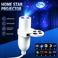 Mini projecteur d'étoiles USB, lumière LED réglable à 360°, lampe d'ambiance pour chambre à coucher, lumière romantique pour anniversaire