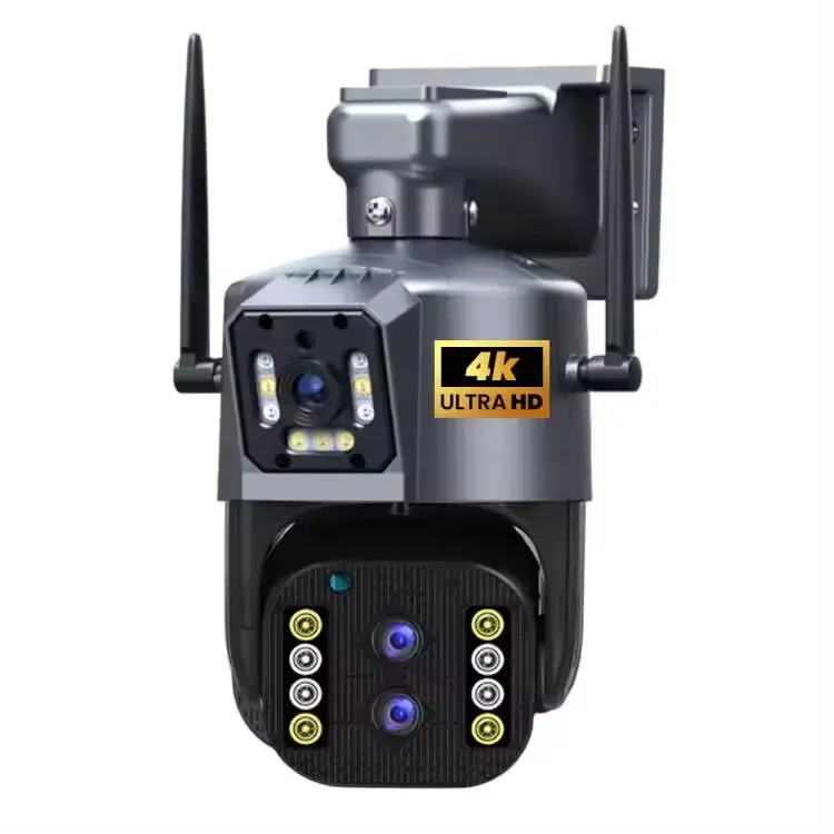Weatherproof Wi-Fi Wireless Camera Wifi Video Surveillance Dual Lens Cctv Camera Connect with Phone