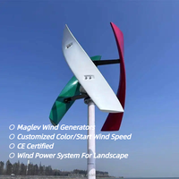 Éolienne à axe vertical de couleur personnalisée 500W avec un design écologique et une installation facile pour un usage domestique Certifiée RoHS