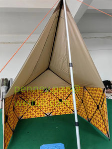 Outdoor Pop-up Foldable Canvas Quick-Set Windbreak Tent Shelter <strong>Wind</strong> <strong>Break</strong> with Tarp - Product Image 4