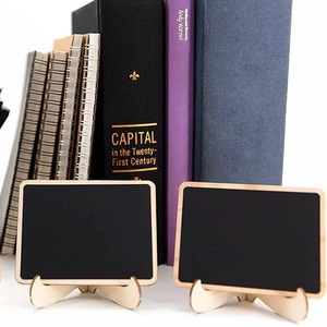 Decoraciones para Fiestas de Cumpleaños y Bodas, Diseño Art Deco Ecológico, Mini Pizarras de Madera Natural para Mesa - Product Image 5