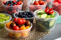 Boîtes à aliments en plastique jetables hermétiques conteneurs de stockage des aliments avec couvercles
