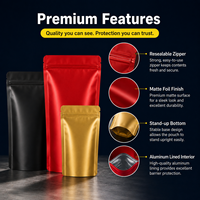 Sacs Doypack anti-odeur refermables en stock, sachets alimentaires imprimés, sachets en aluminium et plastique avec fermeture éclair, sacs Mylar personnalisés