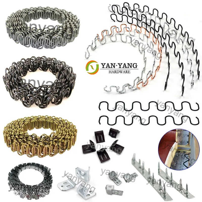 Yanyang factory extension galvanized 3.2mm cutting sinous sofa spring iron 3.6mm antirust curve rolling furniture zigzag spring