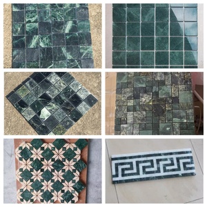 Panel de pared de mármol natural al por mayor Panel de pared de mármol verde Azulejos de piscina de mosaico - Product Image 5